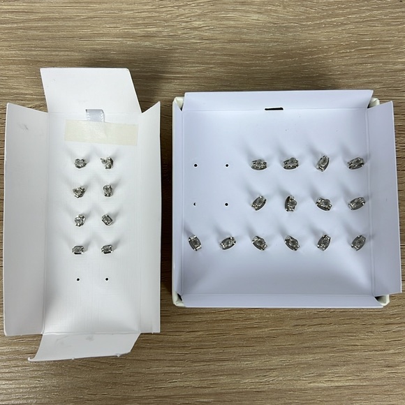 NEW Nicola Parisi Fine Nordstrom Silver Plated Cubic Zirconia Stud Earrings Sets - Picture 4 of 4